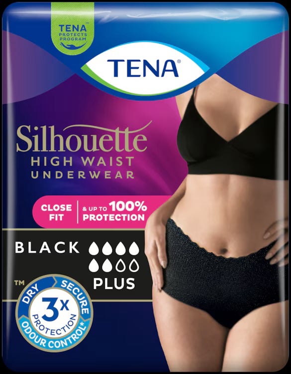 TENA Silhouette Plus High Waist Black 9 kpl/pkt